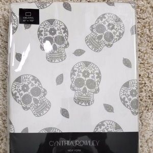 Cynthia Rowley Halloween Tablecloth Sugar Skulls Oblong